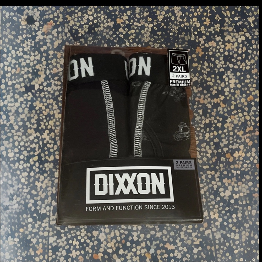 2 Pk Dixxon Boxer Briefs 4 Insane Comfort 4 Way Stretch Keyhole Mid Rise Cotton